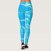 Aqua Blaues Meer Leggings (Rückseite)