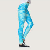 Aqua Blaues Meer Leggings (Rechts)