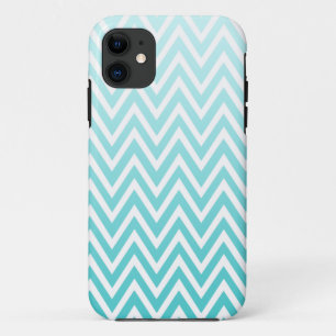 Aqua blaues ombre Zickzack Streifen iphone 5 Fall Case-Mate iPhone Hülle