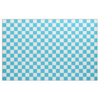 Aqua-blaues und weißes kariertes Gewebe