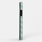 Aqua-blaues Zickzack-Muster Case-Mate iPhone Hülle (Hinten/Rechts)