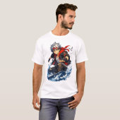 Aqua Blaze Surfer Held T-Shirt (Vorne ganz)