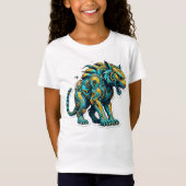 Aqua Blaze Tiger für Jungen und Mädchen T-Shirt (Vorderseite)