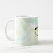 Aqua Bliss Blätter Aquarell Liebe ist Kaffeetasse (Links)