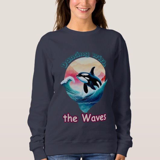 Aqua Bliss: Killer Orca überspringen Sweatshirt (Vorderseite)