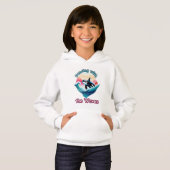 Aqua Bliss: Orca in Bewegung überwinden Hoodie (Vorne ganz)