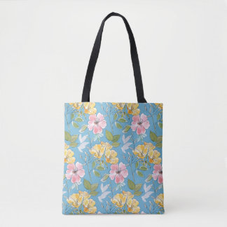 Aqua Bloom Watercolor Tasche
