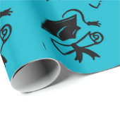 Aqua Blue Abschluss Geschenkpapier (Rolleneckpunkt)