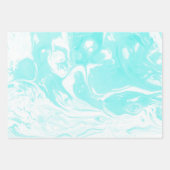 Aqua Blue Abstrakt Marble Geschenkpapier Set (Vorderseite 2)