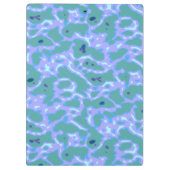 Aqua Blue Abstrakt mit Name-Zwischenablage Klemmbrett (Rückseite)