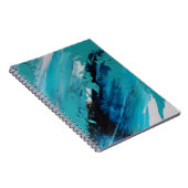 Aqua Blue Abstrakt Ocean Energy Notebook Notizblock (Rechte Seite)
