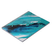 Aqua Blue Abstrakt Ocean Energy Notebook Notizblock (Linke Seite)