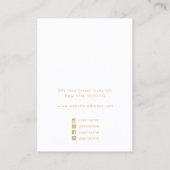 Aqua Blue Abstrakt Watercolor Necklace Visitenkarte (Rückseite)