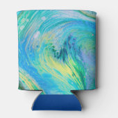 Aqua Blue Acrylic Flow Art Cooler Dosenkühler (Rückseite)