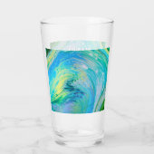 Aqua Blue Acrylic Flow Art Glas (Rückseite)