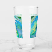 Aqua Blue Acrylic Flow Art Glas (Links)