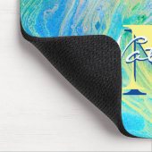 Aqua Blue Acrylic Flow Art Mousepad (Ecke)