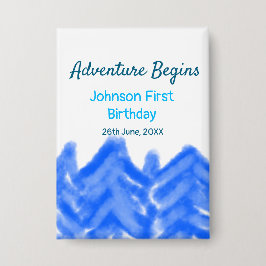 Aqua blue Adventure fängt 1. Geburtstagsberg an Button