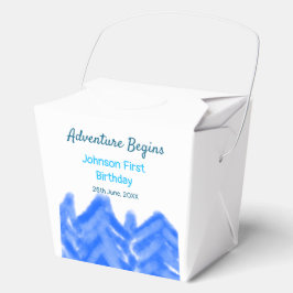 Aqua blue Adventure fängt 1. Geburtstagsberg an Geschenkschachtel