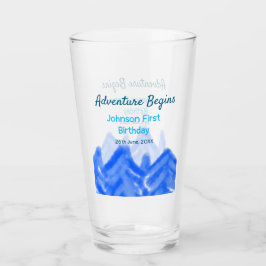 Aqua blue Adventure fängt 1. Geburtstagsberg an Glas