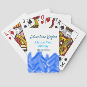 Aqua blue Adventure fängt 1. Geburtstagsberg an Spielkarten