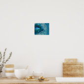 Aqua Blue Agate Crystal Geode Night Light Poster (Küche)