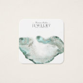 Aqua Blue Agate Marble Earring Display Card (Vorderseite)