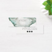 Aqua Blue Agate Marble Stud Earring Display Card (Schreibtisch)