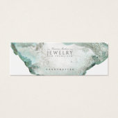 Aqua Blue Agate Marble Stud Earring Display Card (Vorderseite)