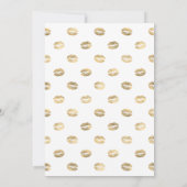 Aqua Blue and Gold Floral Virtual Dusche Einladung (Rückseite)