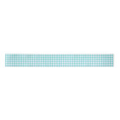 Aqua Blue and White Checkered Gingham Ribbon Satinband (Vorderseite)