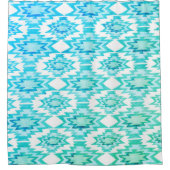 Aqua Blue Aqua Duschvorhang (Vorderseite)