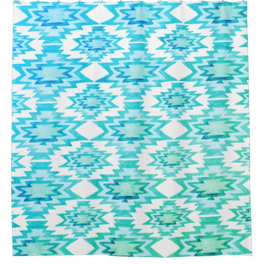 Aqua Blue Aqua Duschvorhang (Vorderseite)