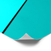 Aqua Blue aquamarin dekoriert Poster (Ecke)