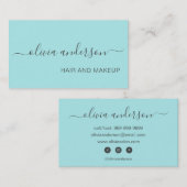 Aqua Blue Aquamarin Giro Visitenkarte (Vorne/Hinten)