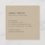 AQUA BLUE AQUAMARIN GOLD LOTUS LINIE ZEICHNEND BLU QUADRATISCHE VISITENKARTE (Rückseite)