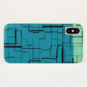Aqua Blue Aquamarin Green Moderne Muster Case-Mate iPhone Hülle (Rückseite (Horizontal))