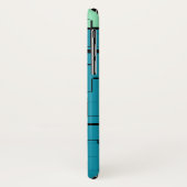 Aqua Blue Aquamarin Green Moderne Muster Case-Mate iPhone Hülle (Hinten/Links)