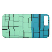 Aqua Blue Aquamarin Green Moderne Muster Case-Mate iPhone Hülle (Rückseite (Horizontal))