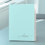 Aqua Blue Aquamarin Modern Script Monogram Girenna Bewerbungsmappe<br><div class="desc">Aqua Blue Aquamarin Simple Modern Script Monogram Name Pocket Folder Das macht den perfekten 16 Geburtstag,  Hochzeit,  Brautparty,  Jubiläum,  Babydusche oder Junggeselinnen-Abschied Geschenk für jemanden,  der Lieben glamourösen Luxus und schicke Stile.</div>