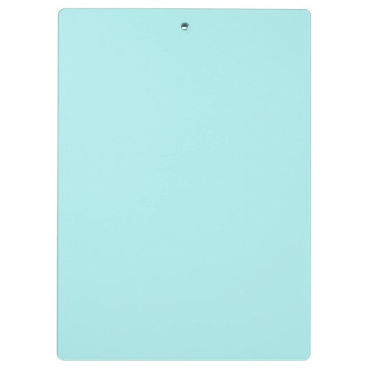 Aqua Blue Aquamarin Modern Script Monogram Name Klemmbrett (Rückseite)