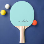 Aqua Blue Aquamarin Modern Script Monogram Name Tischtennis Schläger<br><div class="desc">Aqua Blue Aquamarin Script Monogram Name Ping Pong Paddle Paddel. Das macht den perfekten 16 Geburtstag,  Hochzeit,  Brautparty,  Jubiläum,  Babydusche oder Junggeselinnen-Abschied Geschenk für jemanden,  der Lieben glamourösen Luxus und schicke Stile.</div>