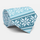 Aqua Blue Aquamarin Poinsettia Weihnachtsmuster Krawatte (Gerollt)