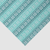 Aqua Blue Aquamarin Poinsettia Weihnachtsmuster Seidenpapier (Ausschnitt)