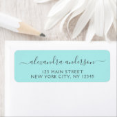 Aqua Blue Aquamarin Silver Script Typografy Weddin (Insitu)
