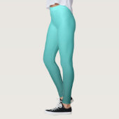 Aqua Blue Aquamarin Türkis Dipped Ombre Leggings (Links)