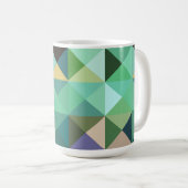 Aqua Blue Aquamarine Abstrakt Geo Style Tasse Cup (VorderseiteRechts)