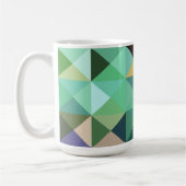 Aqua Blue Aquamarine Abstrakt Geo Style Tasse Cup (Links)