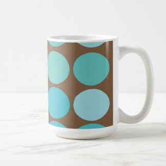 Aqua Blue Aquamarine und braune Punkte Modernes Mu Kaffeetasse
