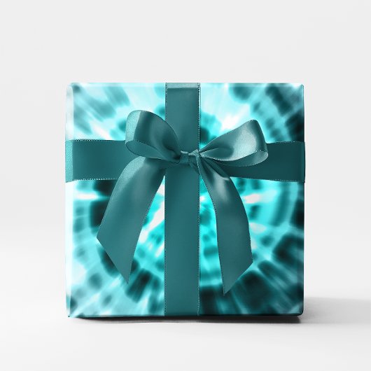 Aqua Blue Aquamarine und weiße Abstrakte digitale Geschenkpapier